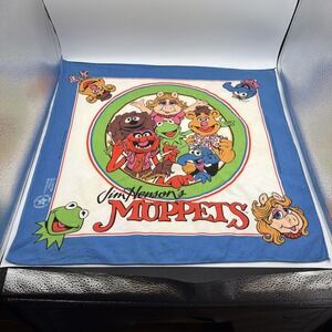 Vintage RARE Jim Henson Muppets Bandana Handkerchief 22"x22"
